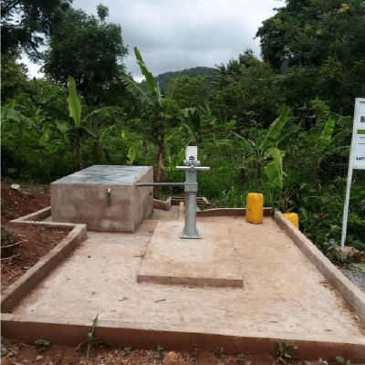 Completed boreholes with Iron removal plants